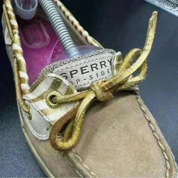Sperry boat shoes ladies size 7.5M golden accents single eye - Picture 6 of 9